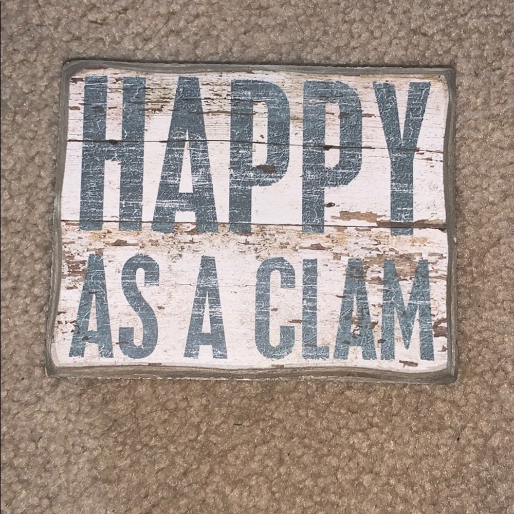 Beach "Happy as a Clam" Sign